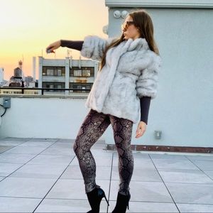 Rebecca Taylor Python Snake Skinny Pants Leggings